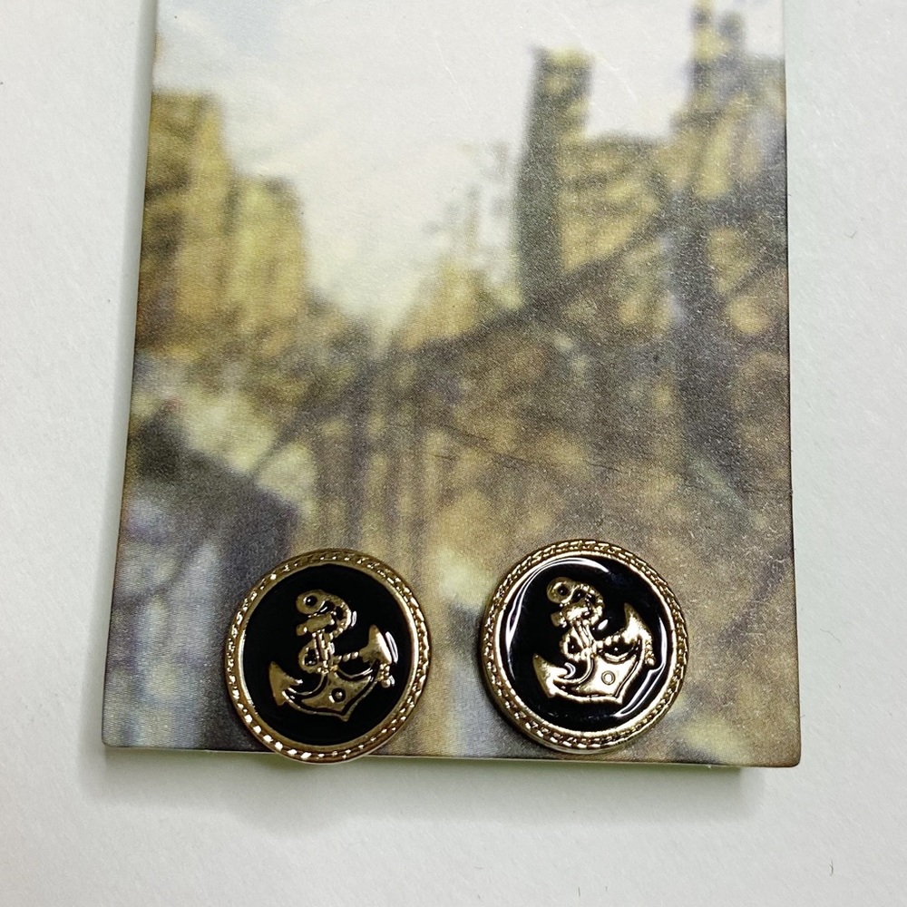 Urban Outfitters Enamel Anchor Earrings